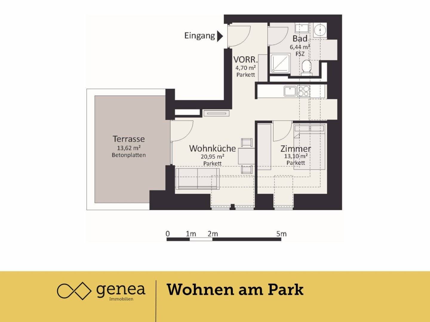 New build apartment with private outdoor space by the Mur river