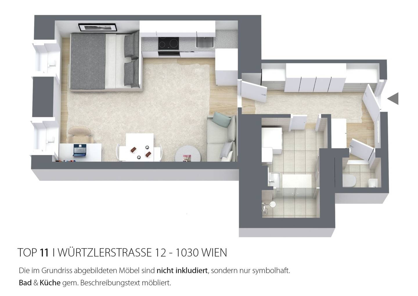 Grundriss 3D - TOP 11