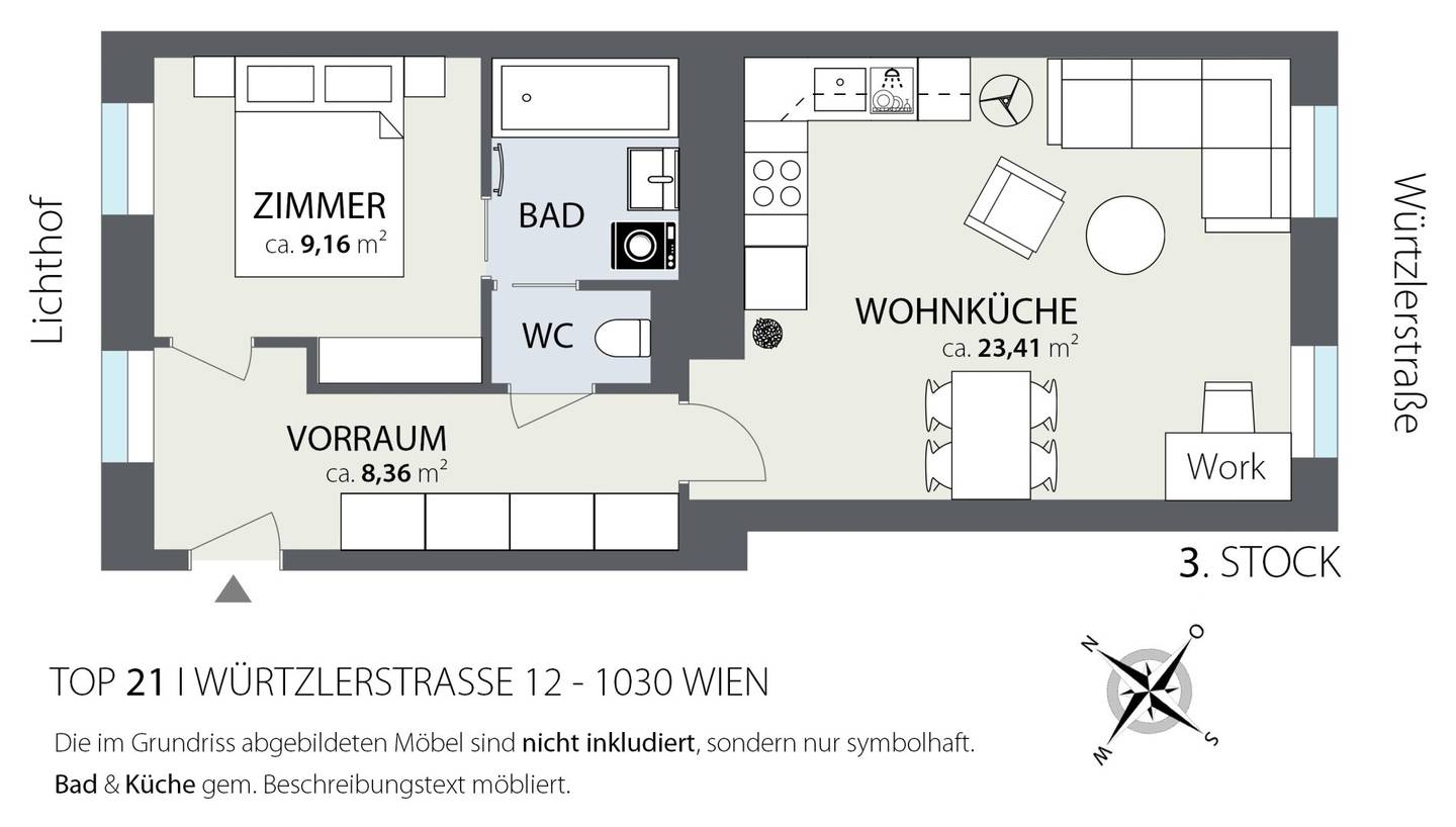 Grundriss 2D - TOP 21