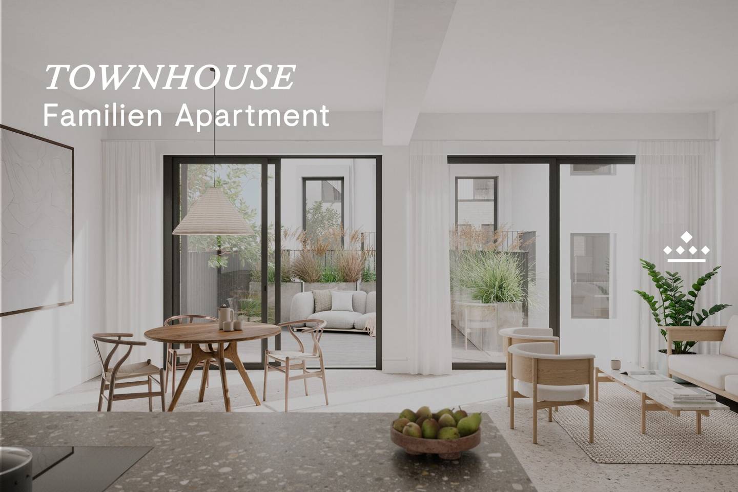 Loft apartment with courtyard terrace and high ceilings