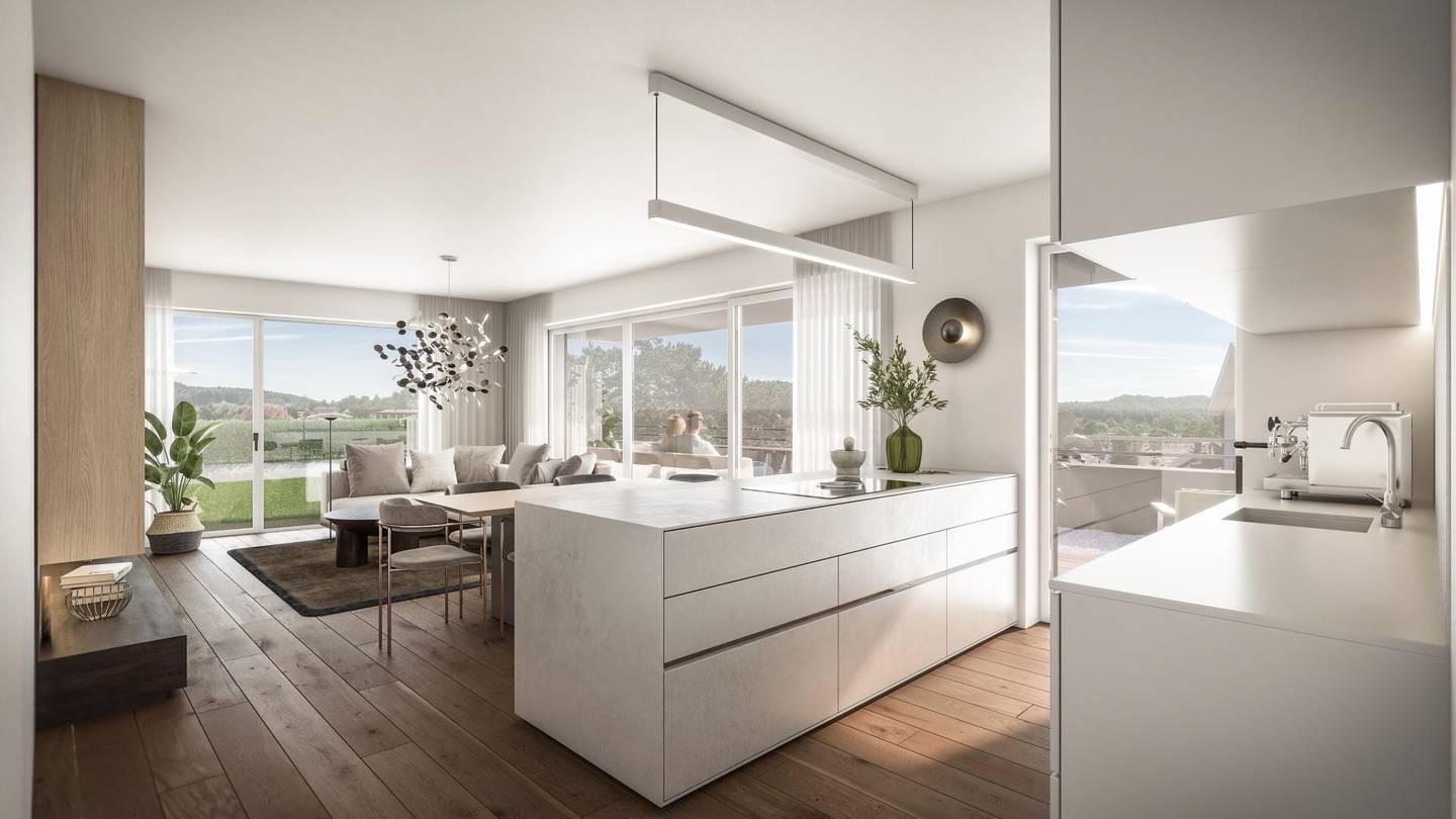 Attic apartment in city center with large roof terrace and Traunstein view