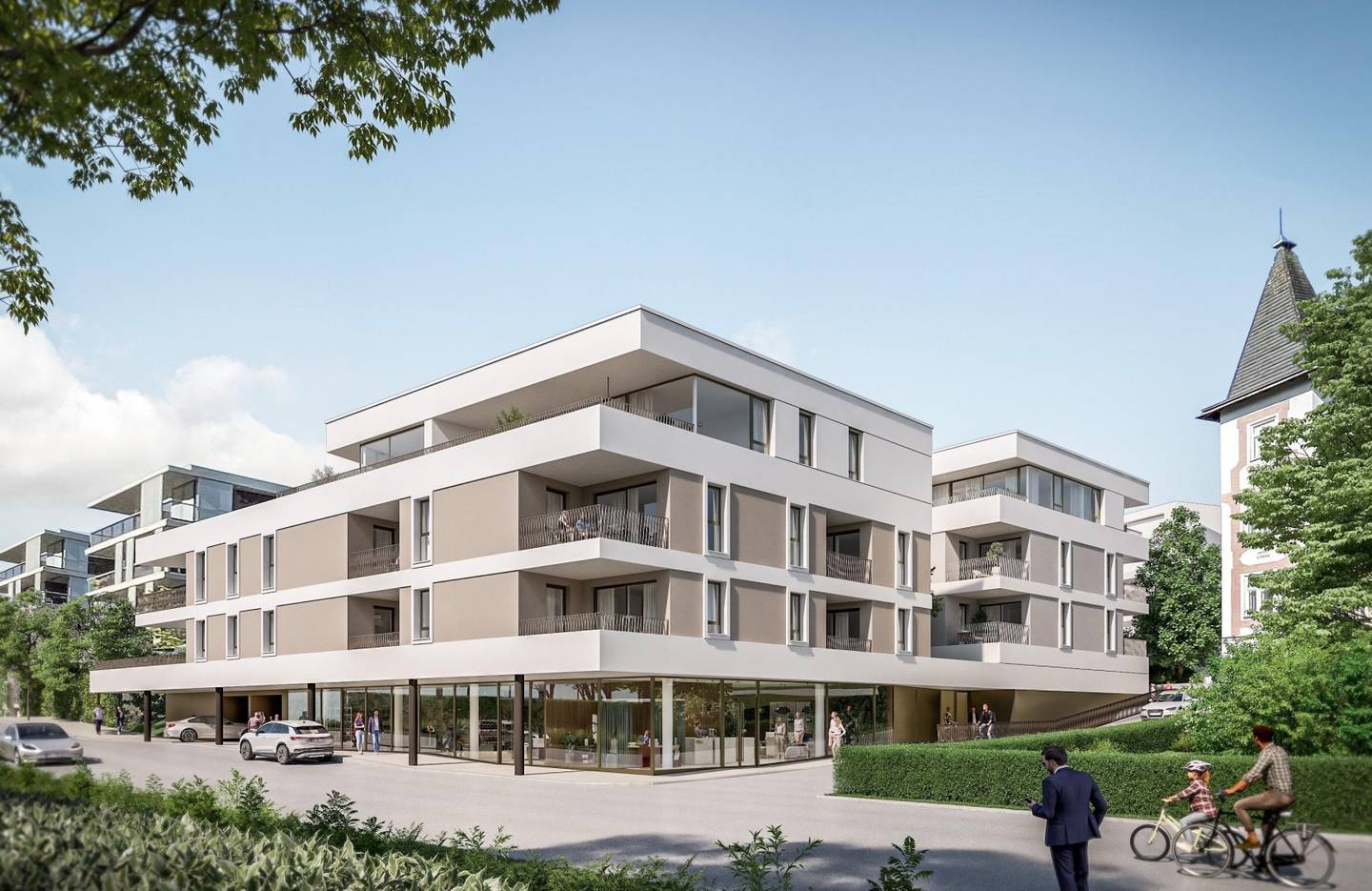 Neubauwohnung hofseitig Balkon Schlosspark nahe