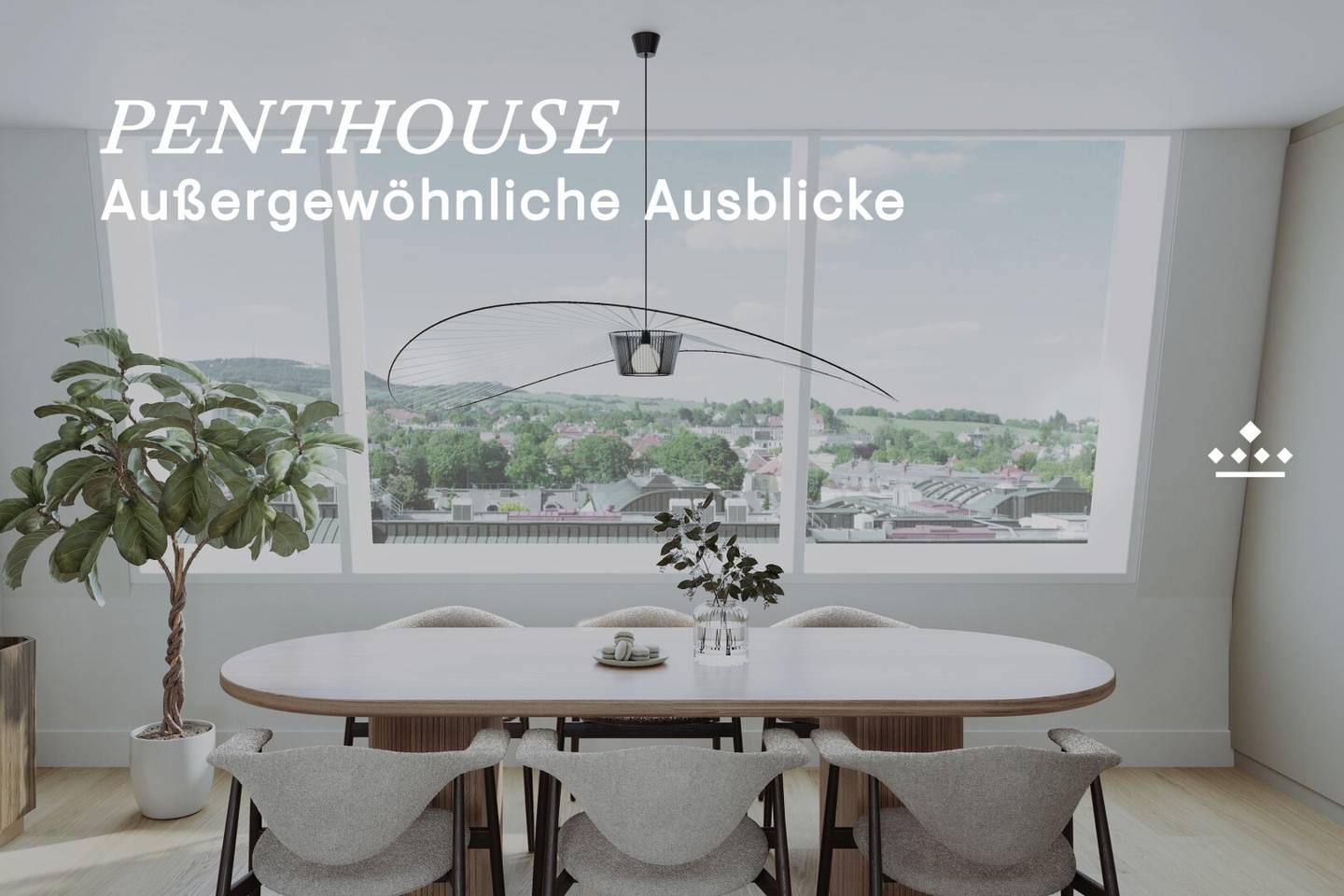 Penthouse mit Terrasse und Blick zum Kahlenberg