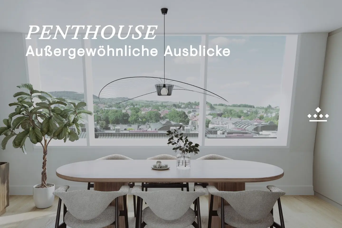 Penthouse mit Terrasse und Blick zum Kahlenberg