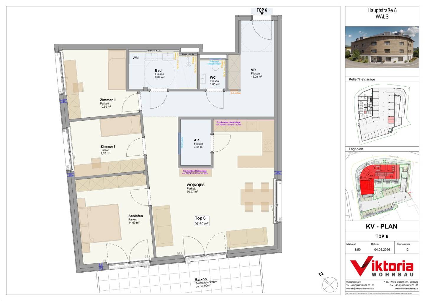 Erstbezug Wohnung mit Balkon und Tiefgarage