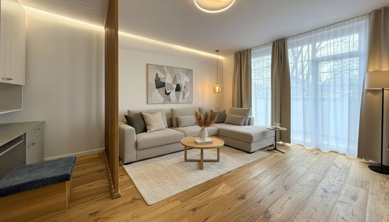 Moderne Wohnung mit Balkon und Parkplatz