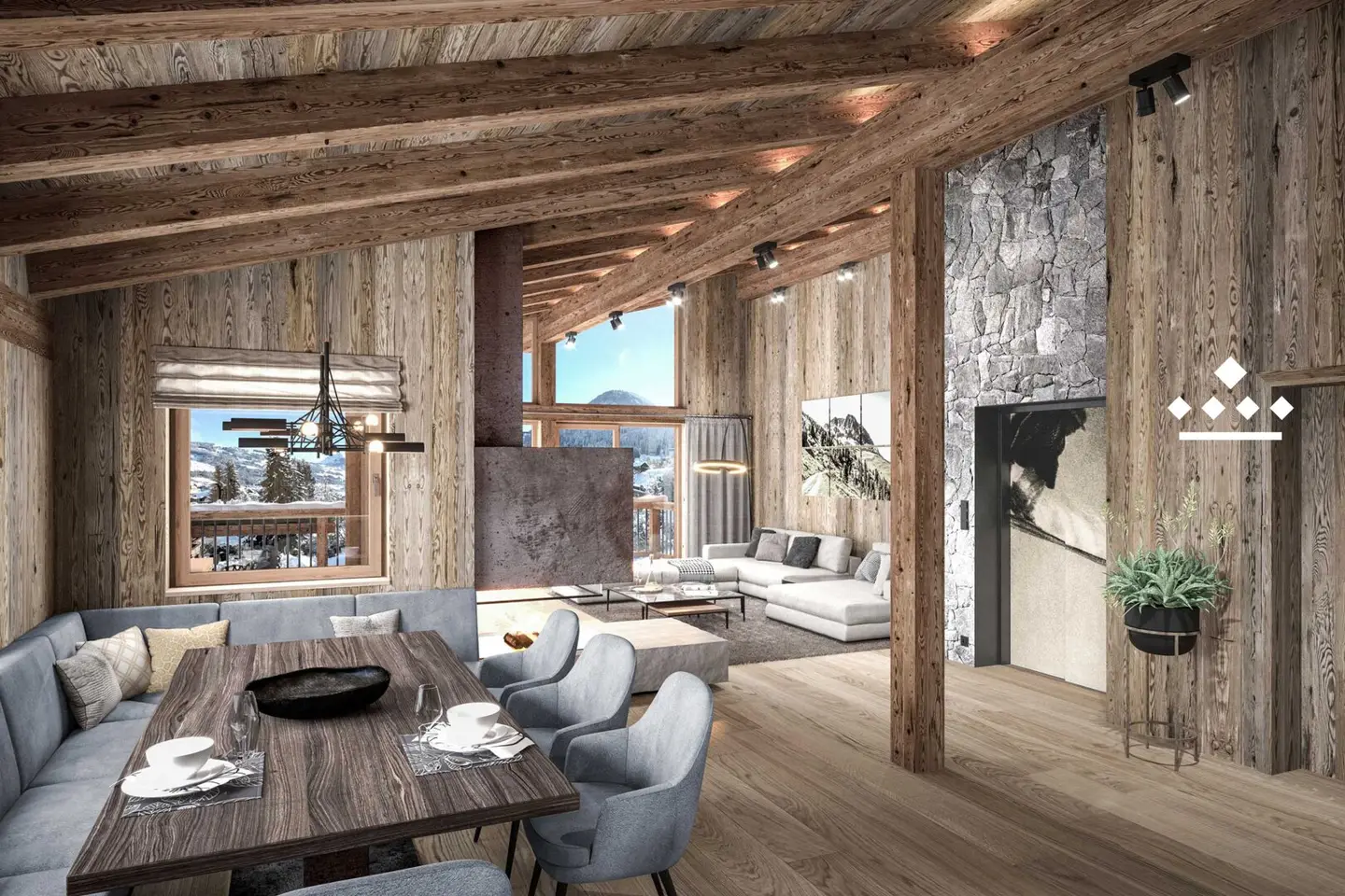 Penthouse with ski in ski out and private elevator