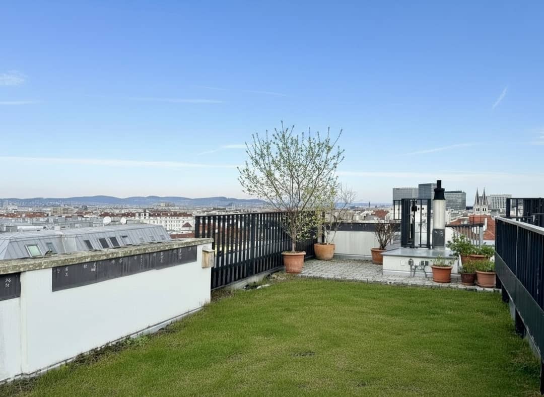 Dachgeschosswohnung mit Dachterrasse und Rundumblick