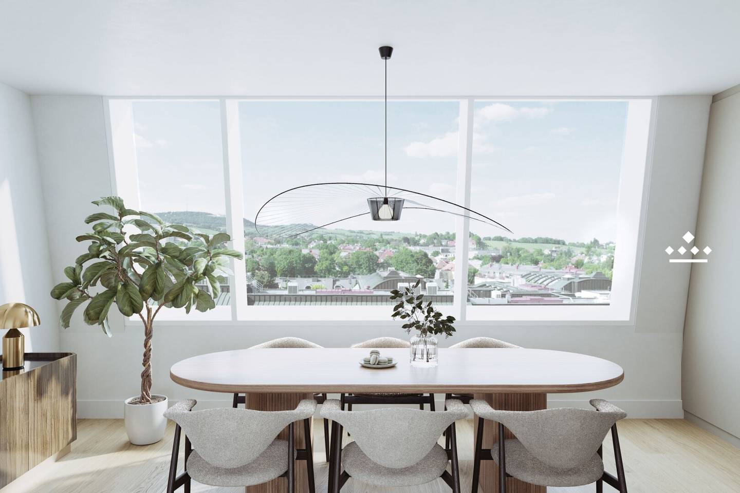 Penthouse with view over Kahlenberg in Sievering