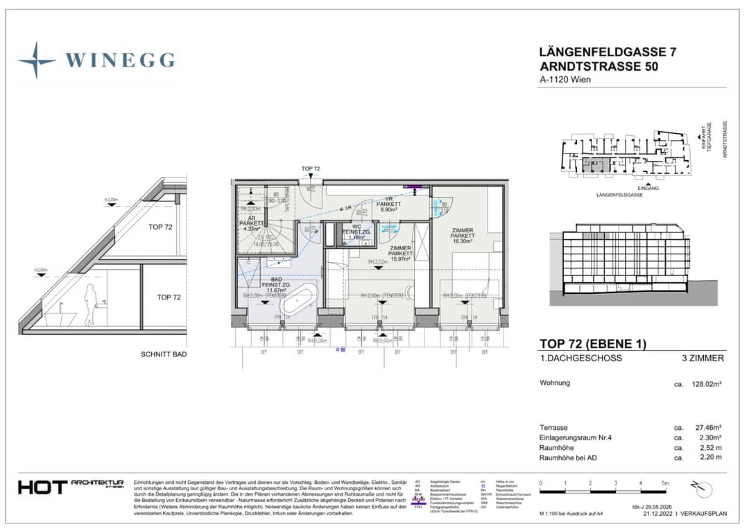 Bright new build apartment with rooftop terrace near subway