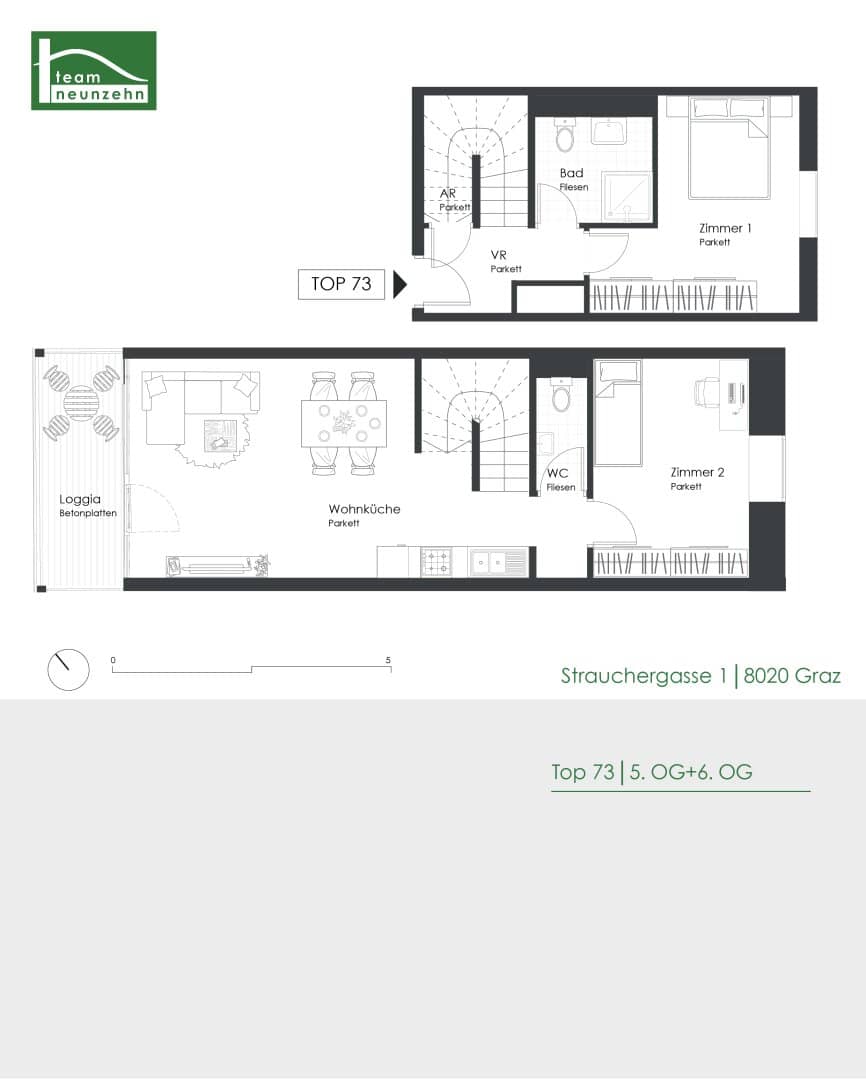 Neubauwohnung mit Loggia und bodentiefen Fenstern