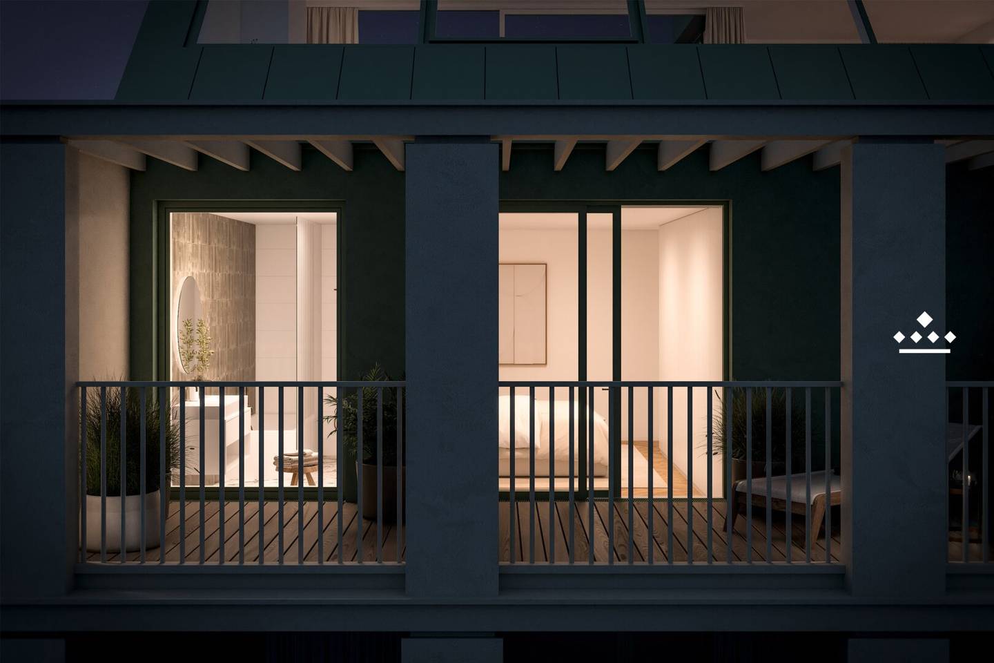 Wohnung near Wien Mitte with balcony and terrace