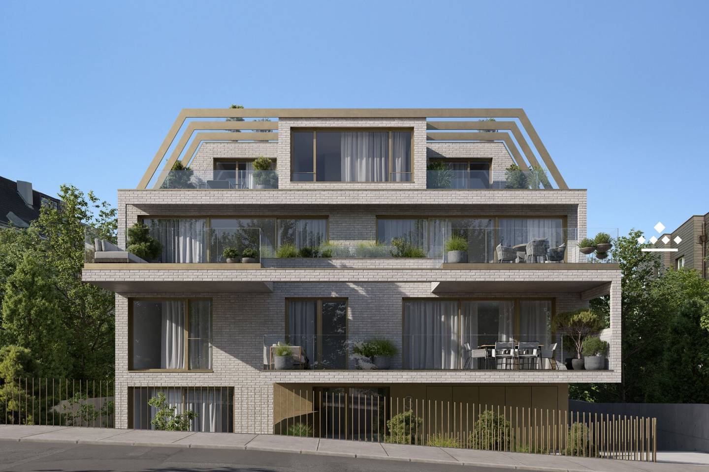 New build apartment with wine view and three balconies