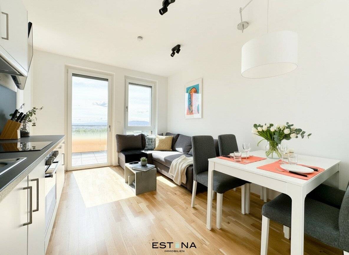 Wohnung Neubau Balkon Aussicht Wienerberg