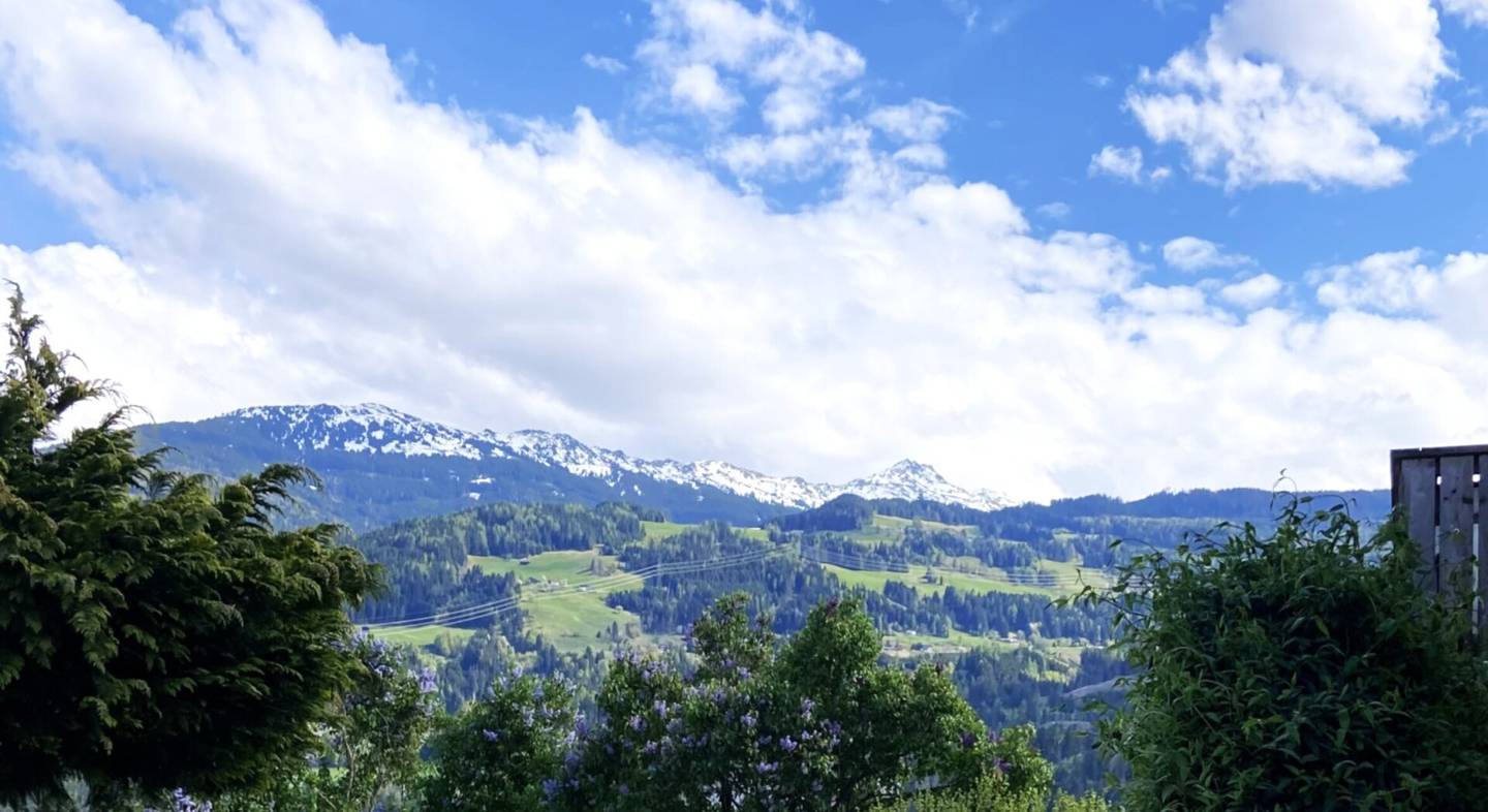 Apartment with private garden and mountain view