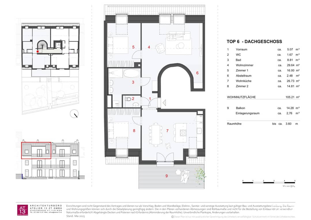 Hietzing: 105m² New Build Apt 1st Fl