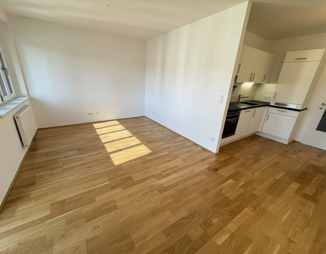 Wohnzimmer mit Küche