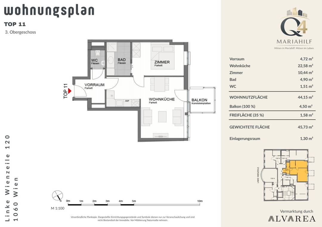 Apartment in Mariahilf near Naschmarkt U4