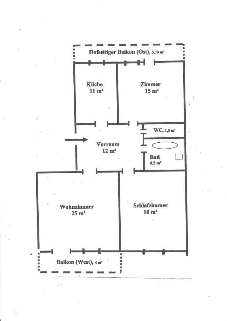 3-Room Flat Wieden 87m²