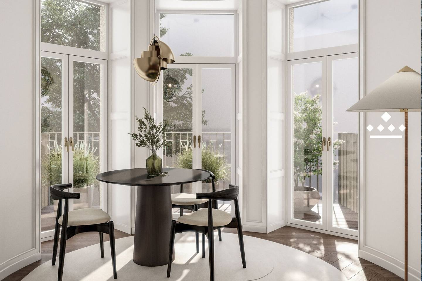 Apartment with large windows near Vienna Mitte