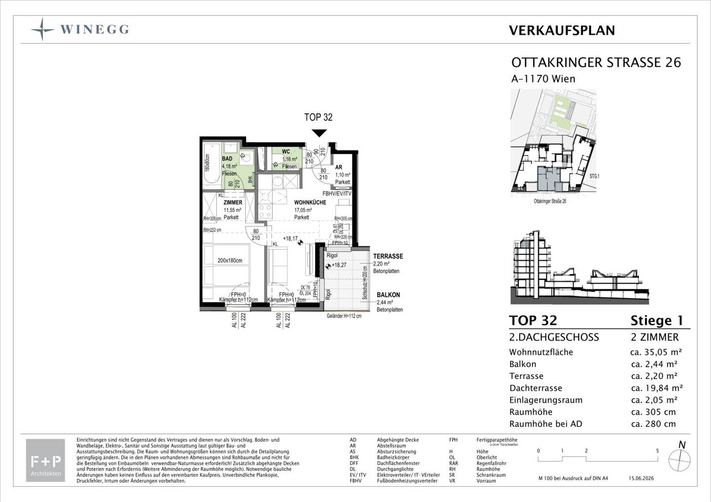 Sustainable and high up at Yppenplatz 3 m ceiling height XL rooftop terrace in the attic