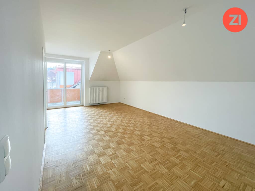 Attic apartment loggia and underground parking