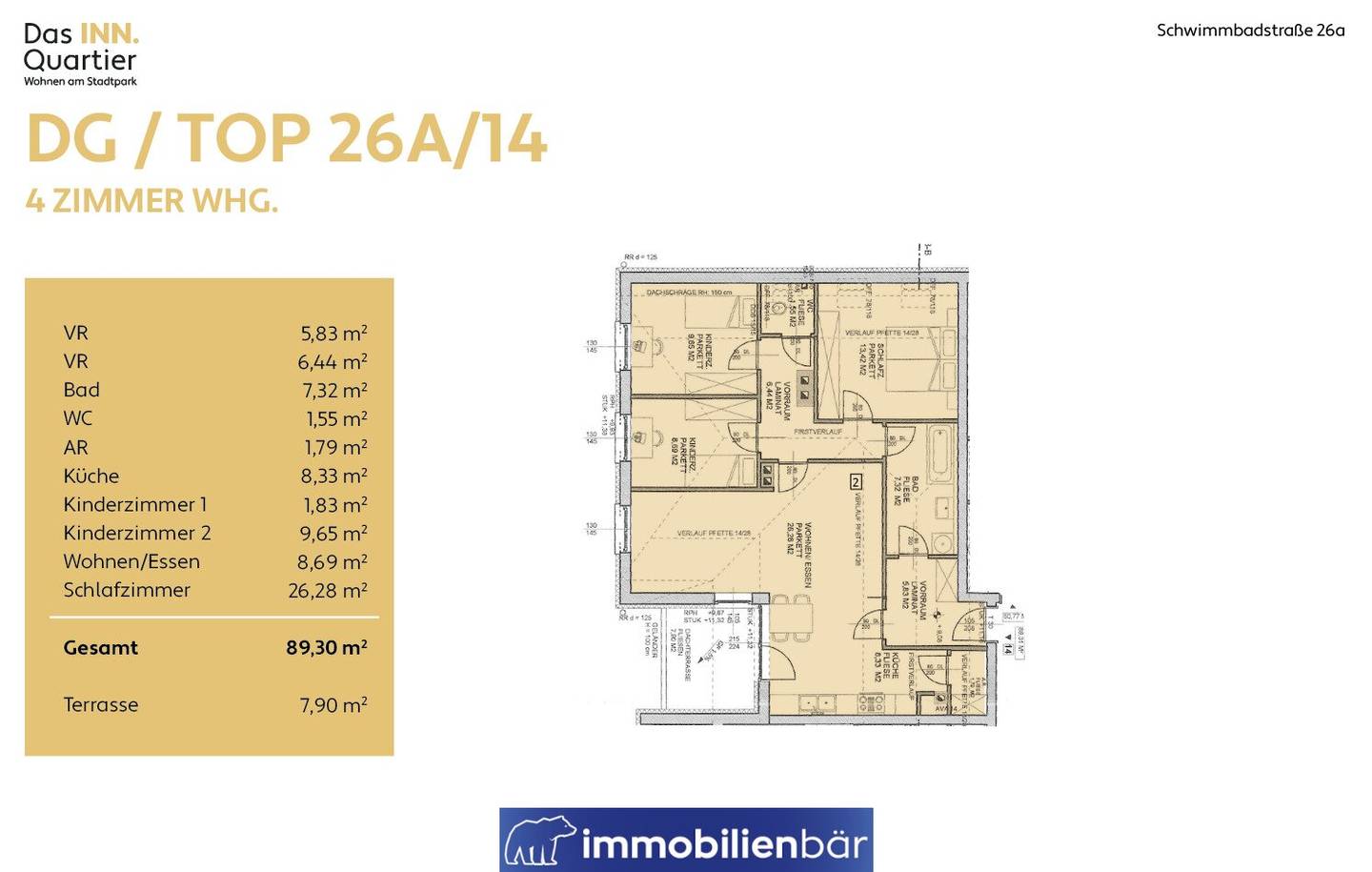 Attic apartment 4.5 rooms near the city park rented