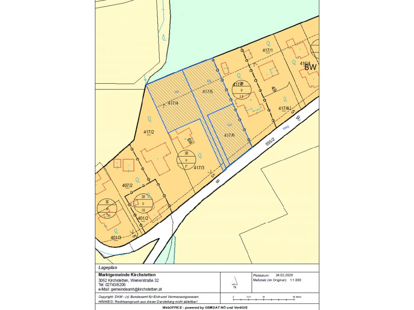 Baugrund Kirchstetten 982 m²