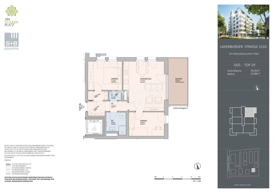 Commission-free: 3-room apt with balcony