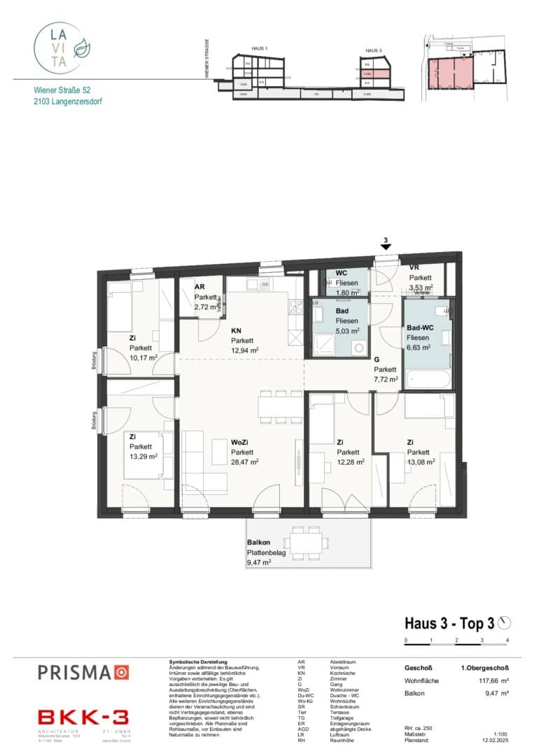 Close to nature and well connected: 5-room family apartment with spacious balcony