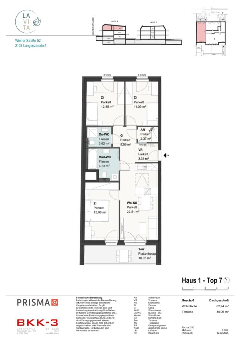 LAVITA - 4-room top floor apartment in Langenzersdorf on the border to Vienna with customization options