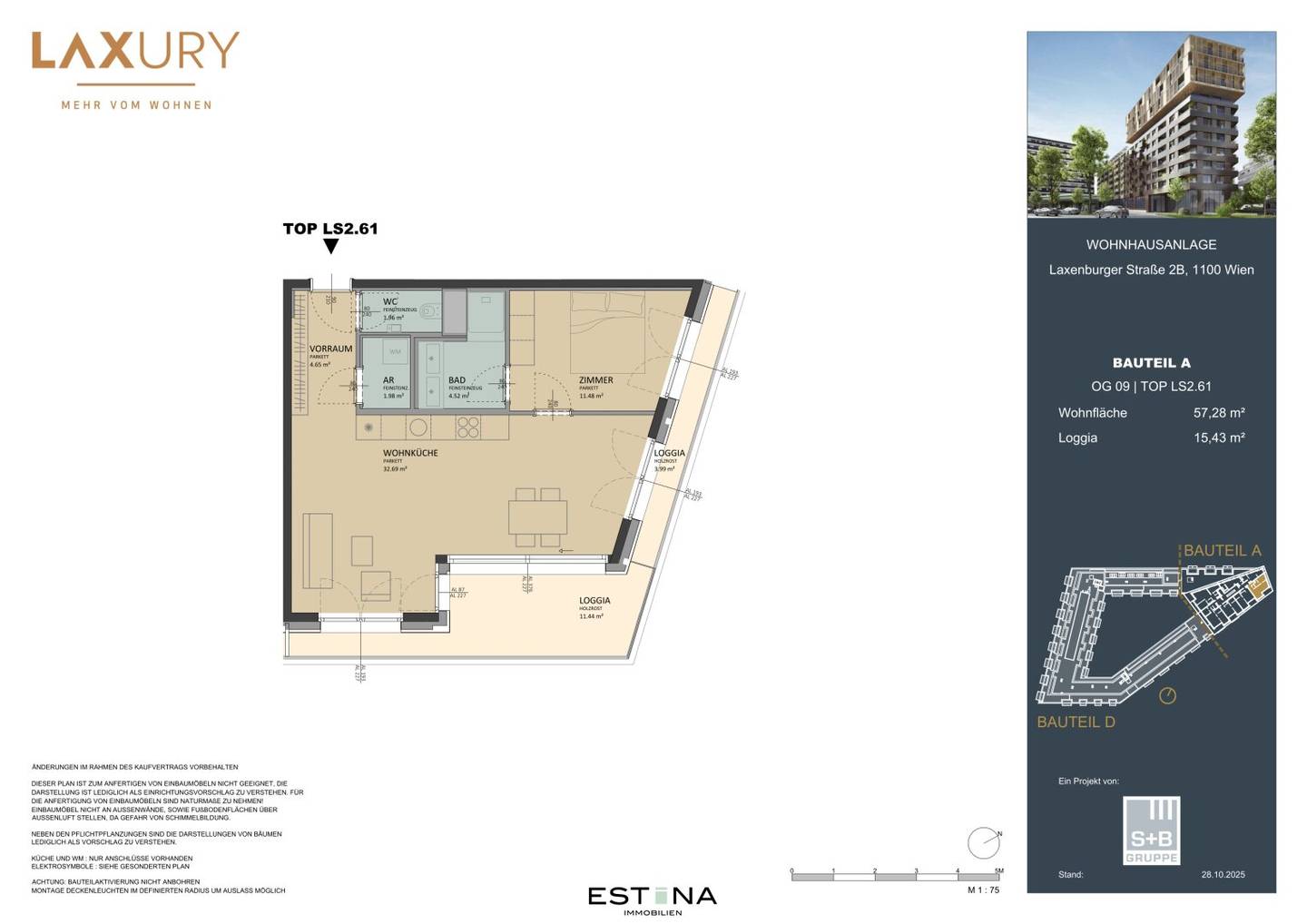 New build apartment with loggia in prime location near main station