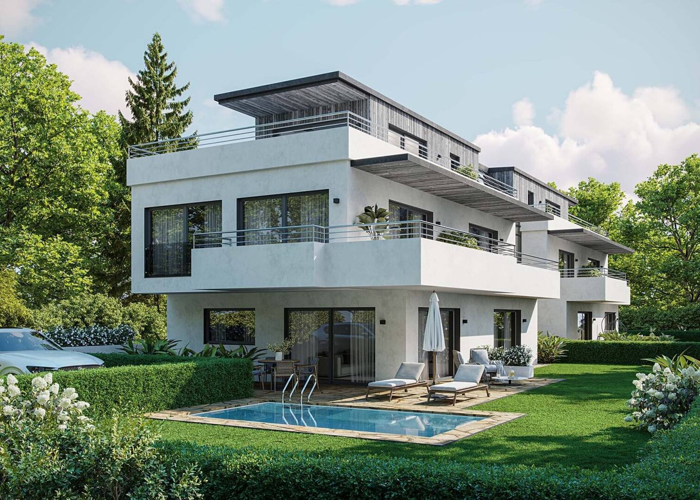Ground floor apartment first occupancy with generous terraces and barrier free