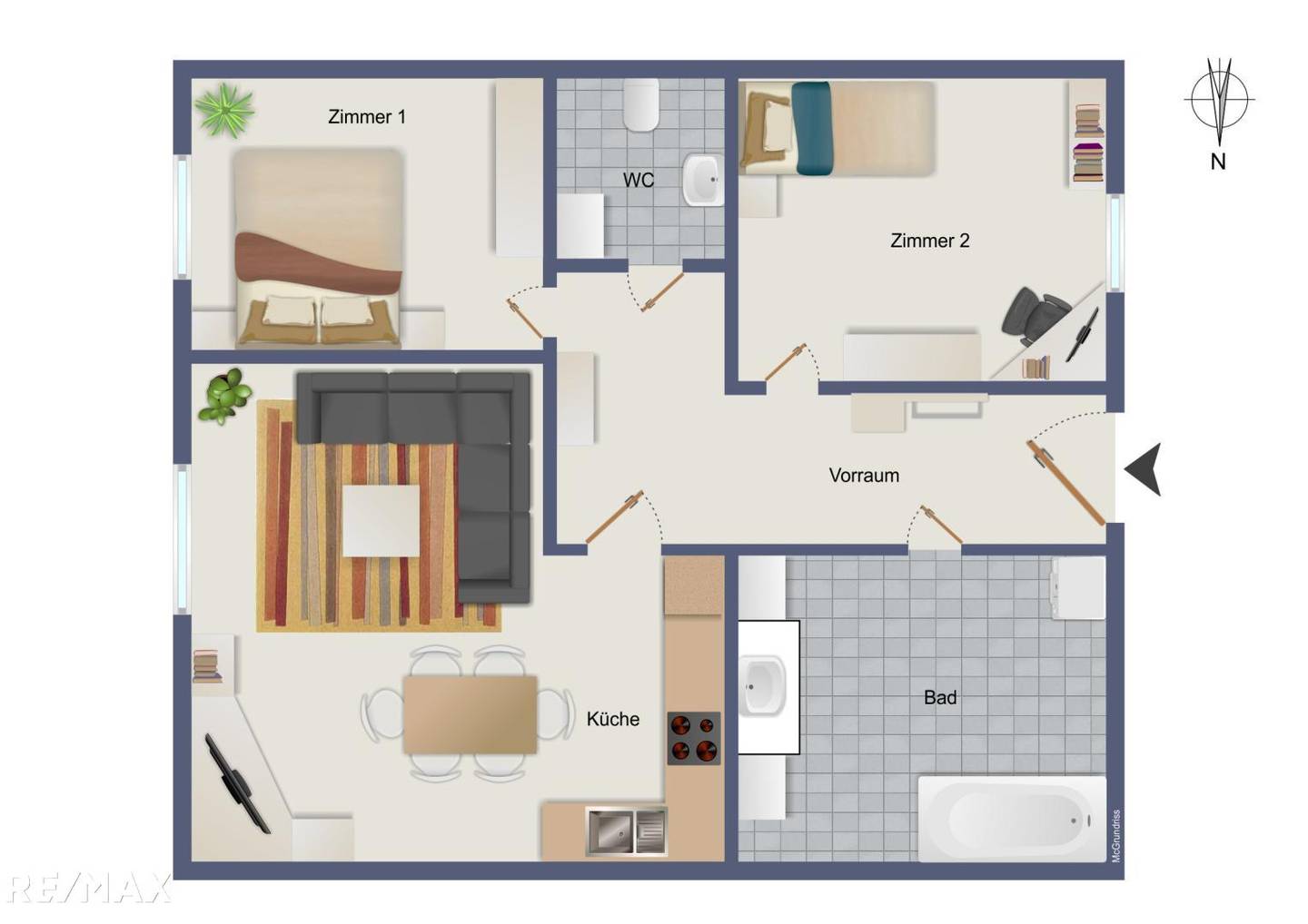 Ruhig gelegene Wohnung mit freiem Stellplatz