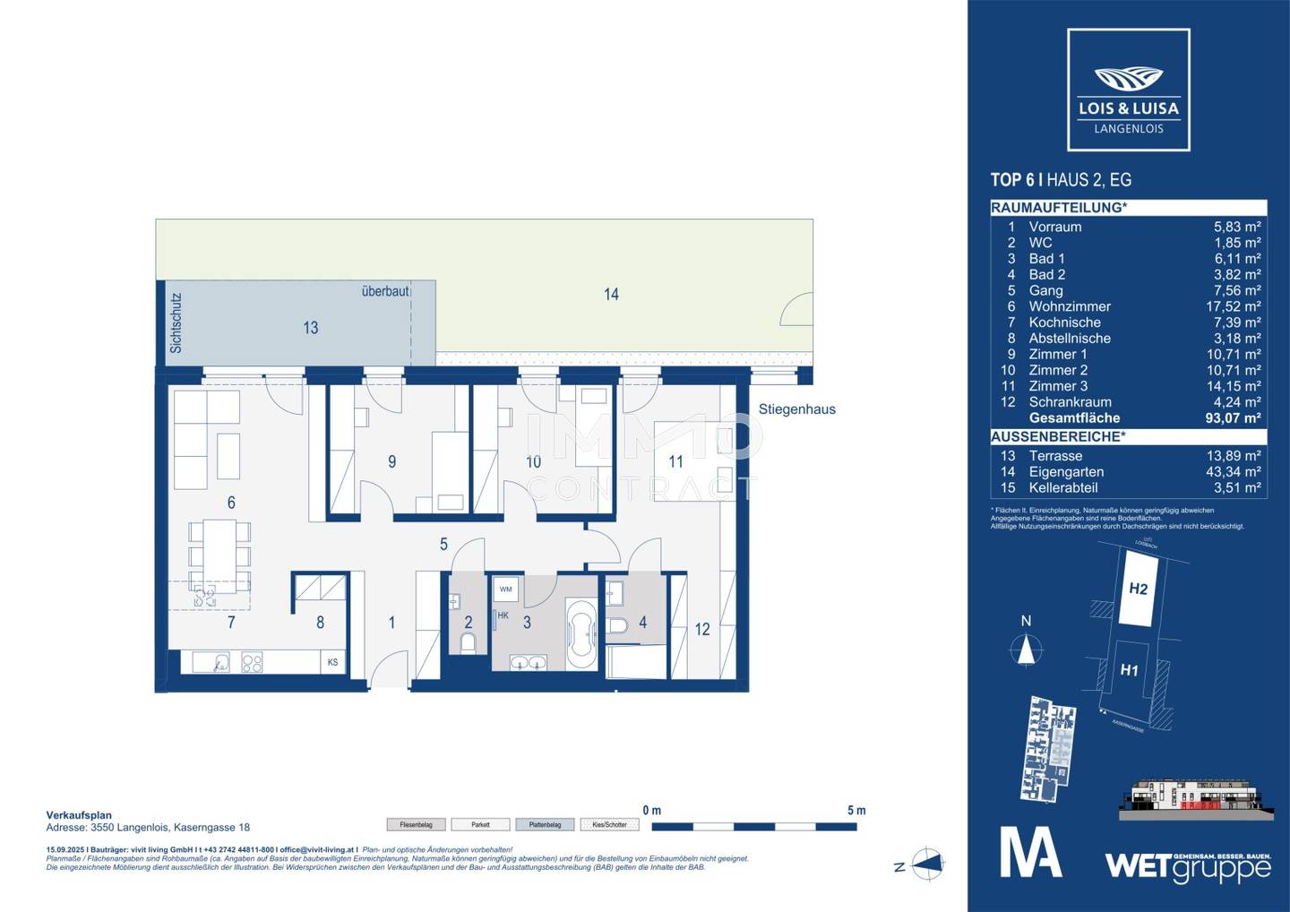 Neubauwohnung mit Garten und Terrasse