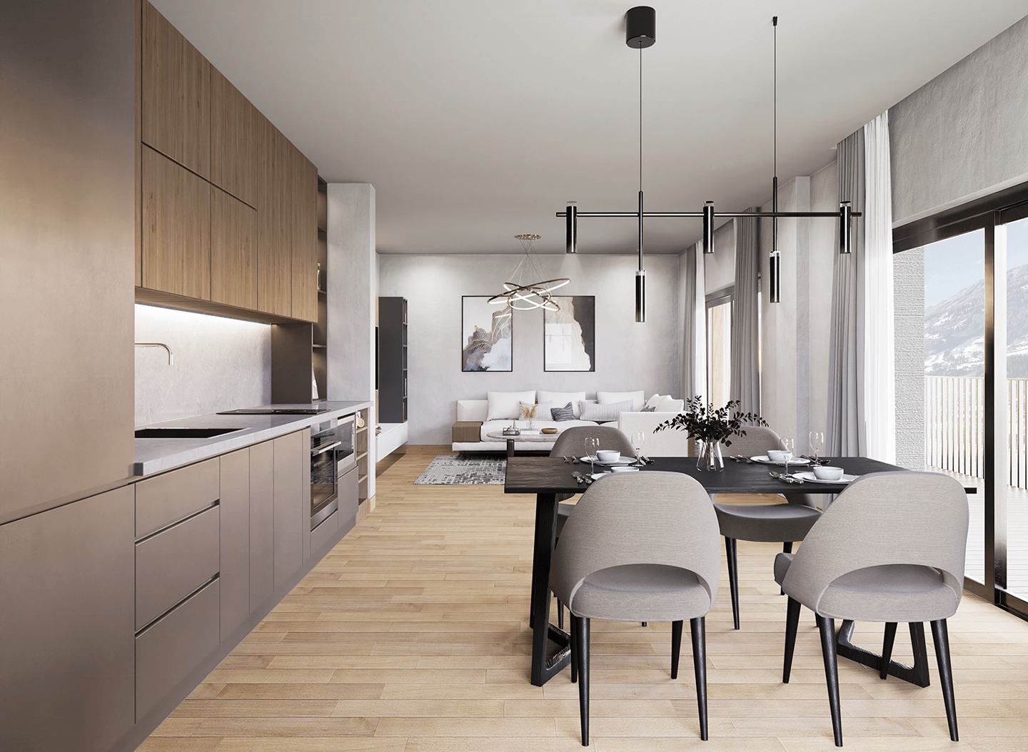 Erdgeschosswohnung Neubau unverbaubare Aussicht