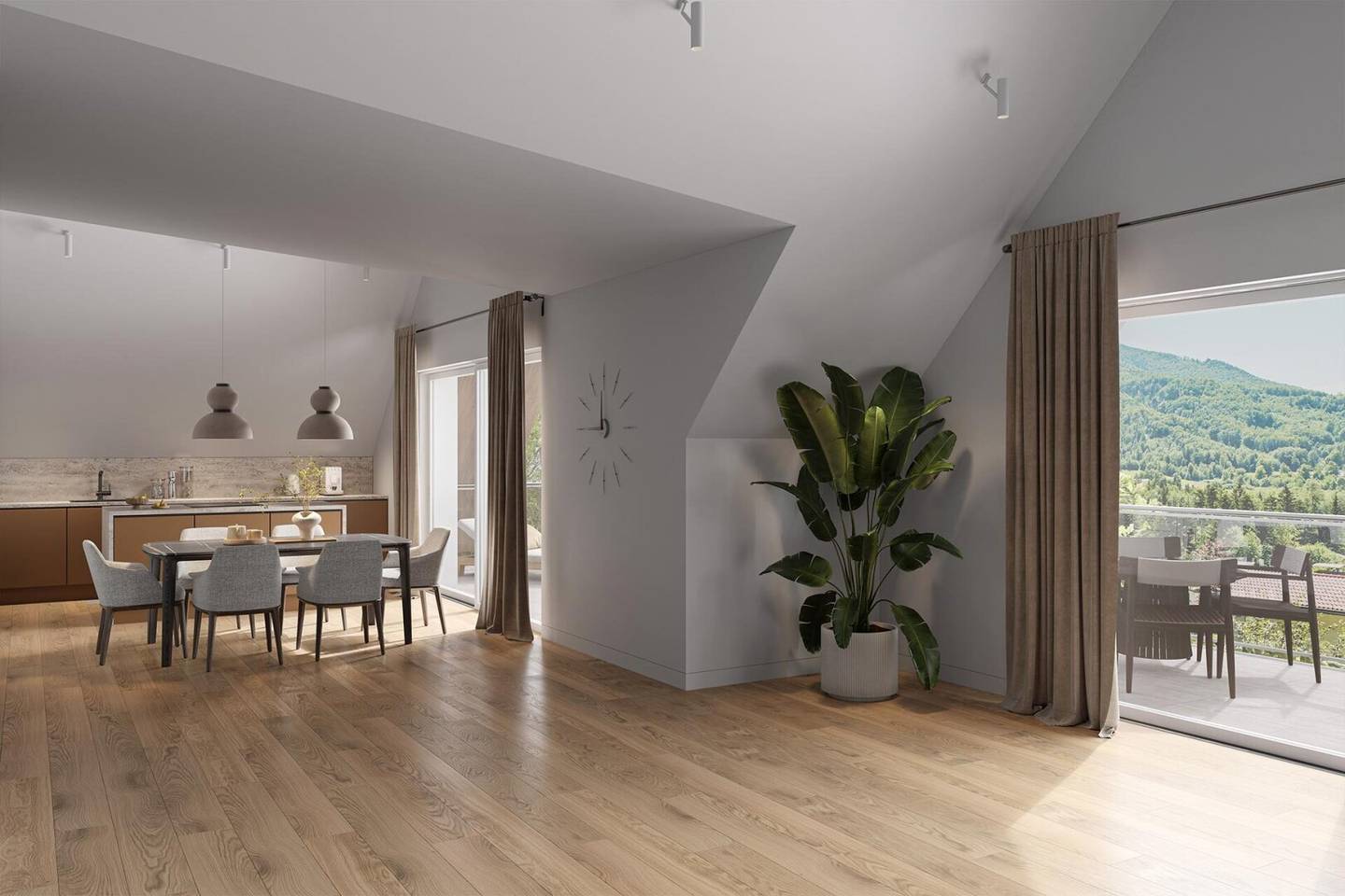 Erdgeschosswohnung mit Terrasse und Außenpool