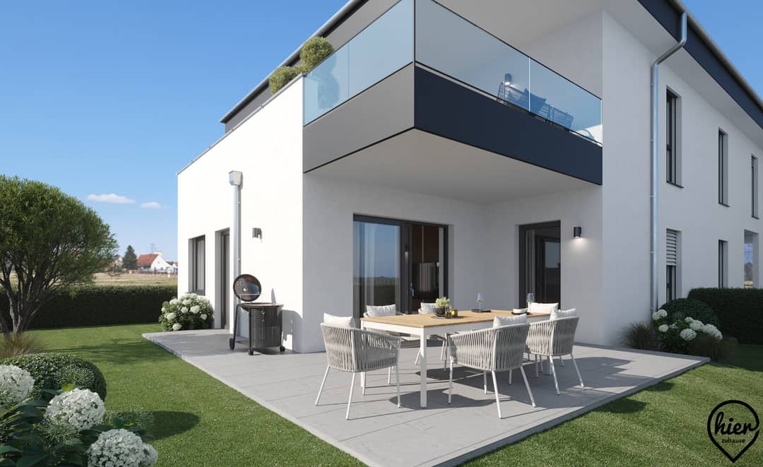 Apartment new build with garden and AC