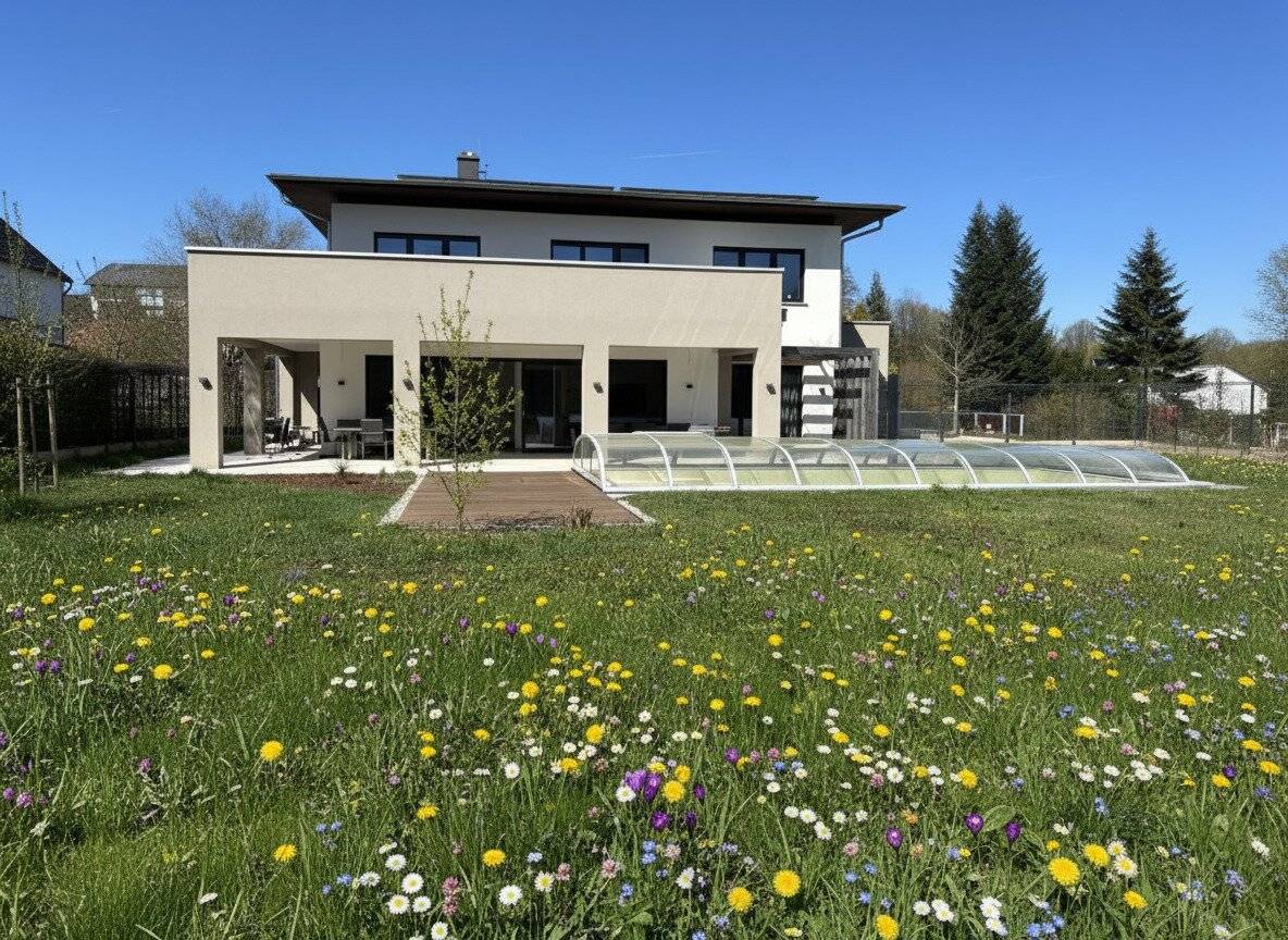 Professionelles TONSTUDIO | Büro | Arbeiten und Wohnen | Traumvilla mit großzügiger Außenbereich mit Pool | Photovoltaik | Smart-Home-System | Naturpanorama