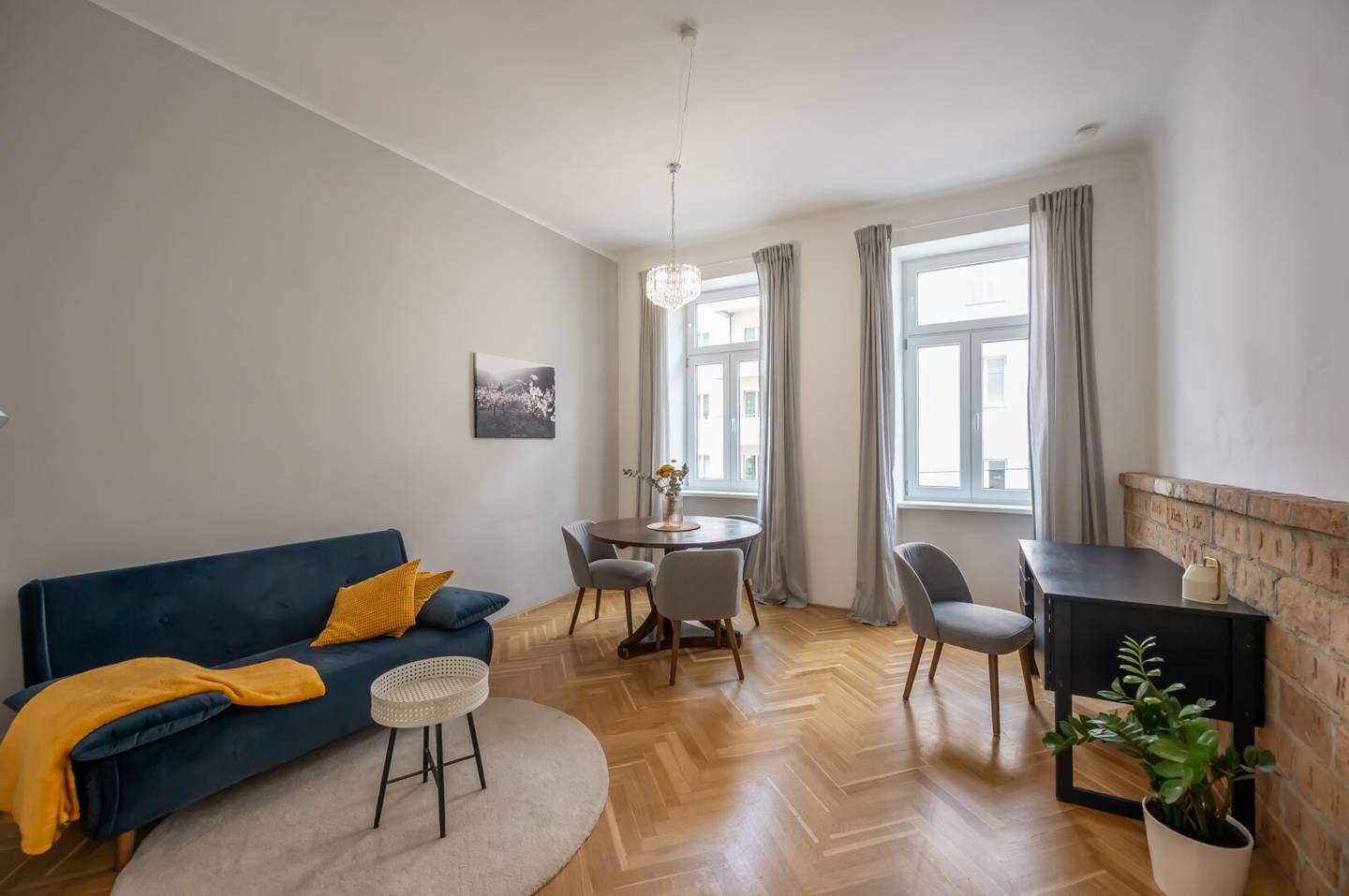 NEW stylish 2 room old building apartment with perfect layout immediately available furnished