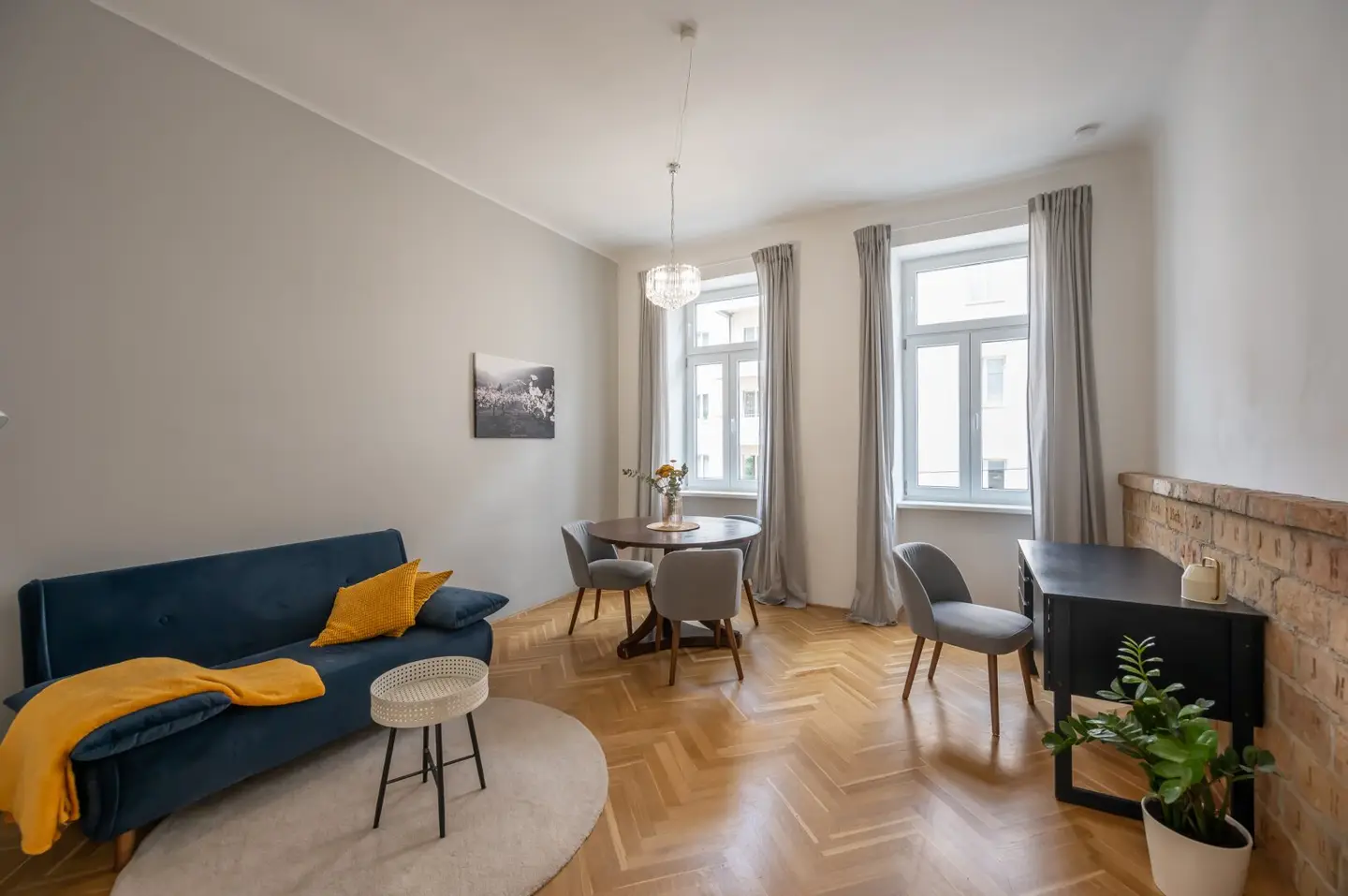NEW stylish 2 room old building apartment with perfect layout immediately available furnished