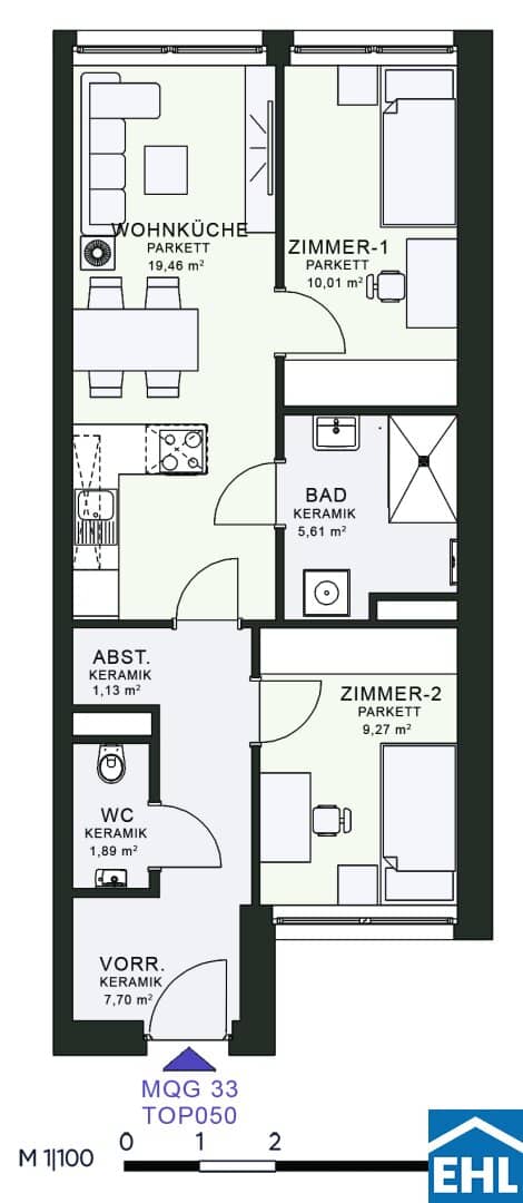 Wohnung nahe Messe Neubau Erstbezug Balkon