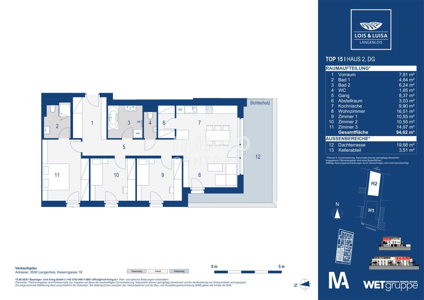 Neubau Wohnung mit Tiefgarage und Liftzugang