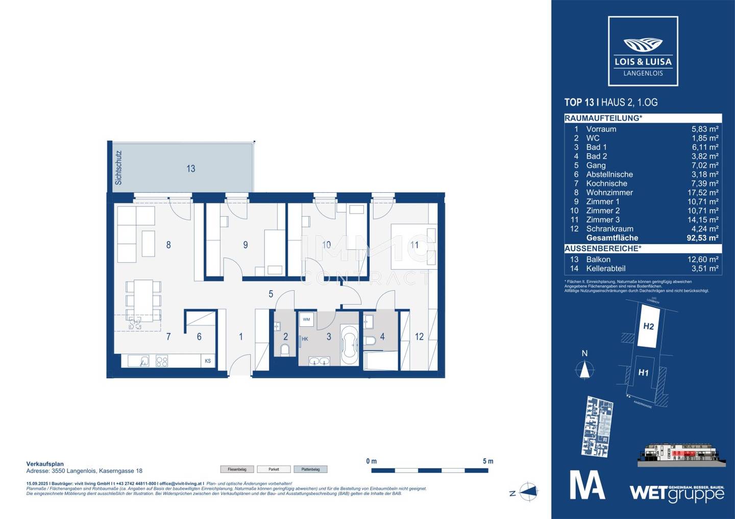 First occupancy apartment with balcony and garage