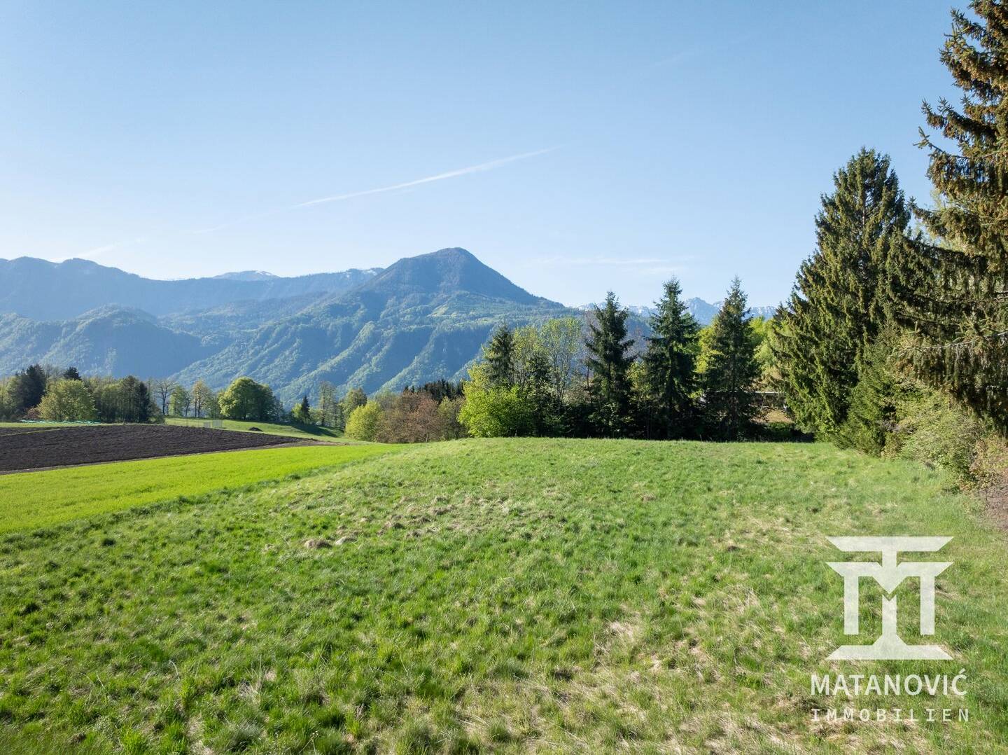 Baugrund in Göltschach mit Karawankenblick