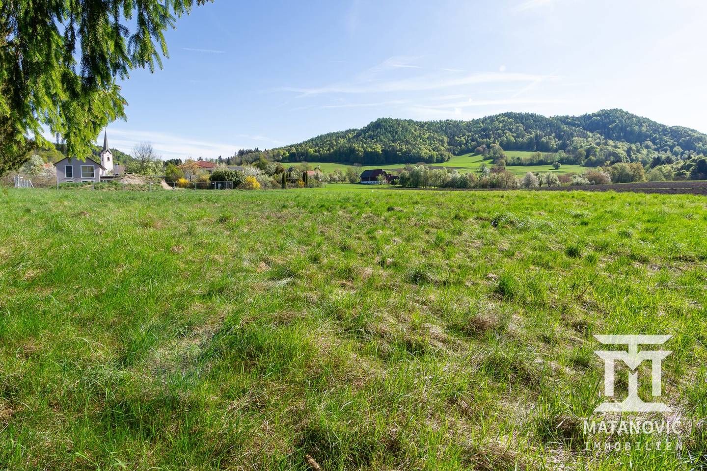 Baugrund in Göltschach mit Karawankenblick