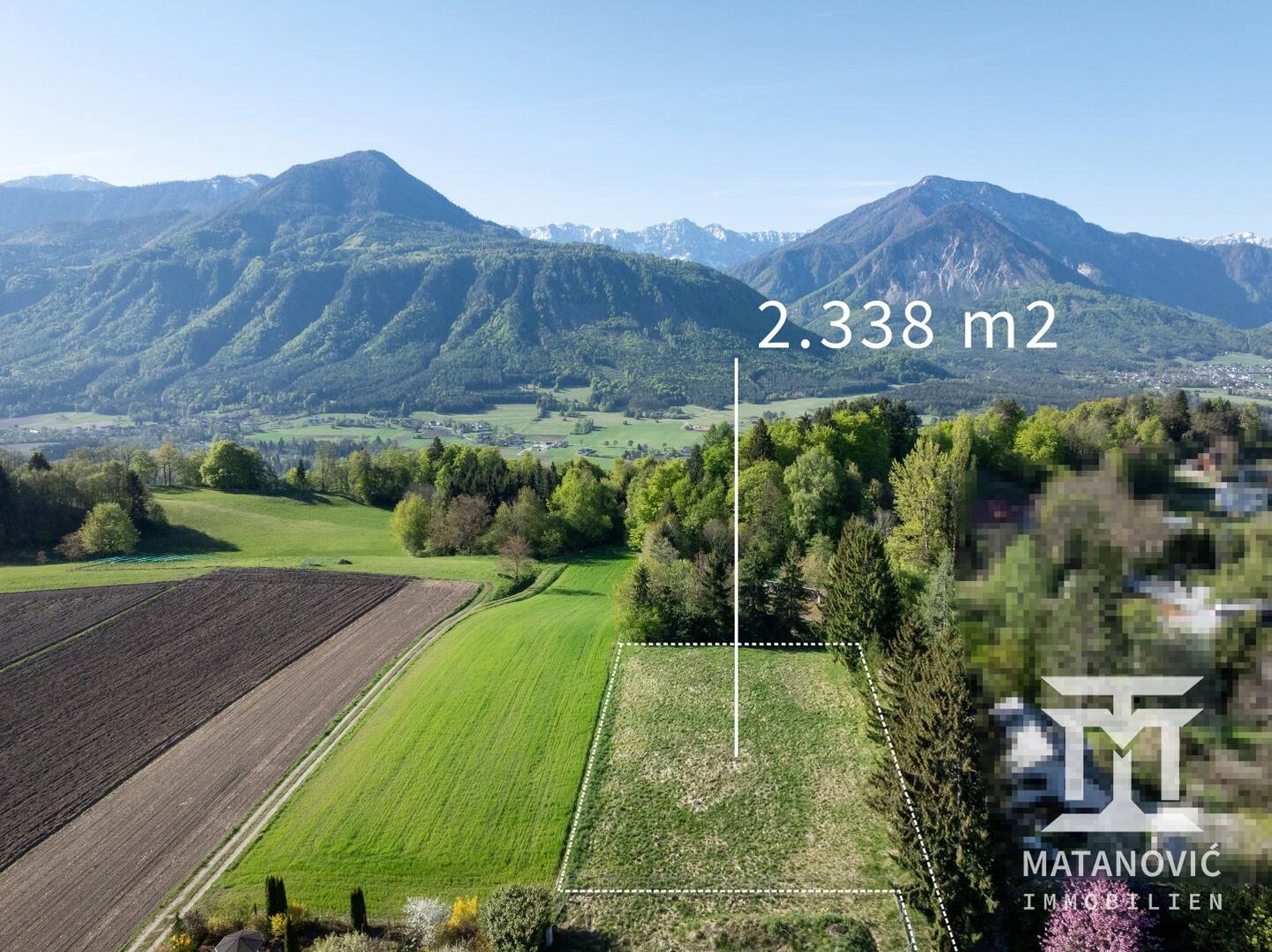 Baugrund in Göltschach mit Karawankenblick