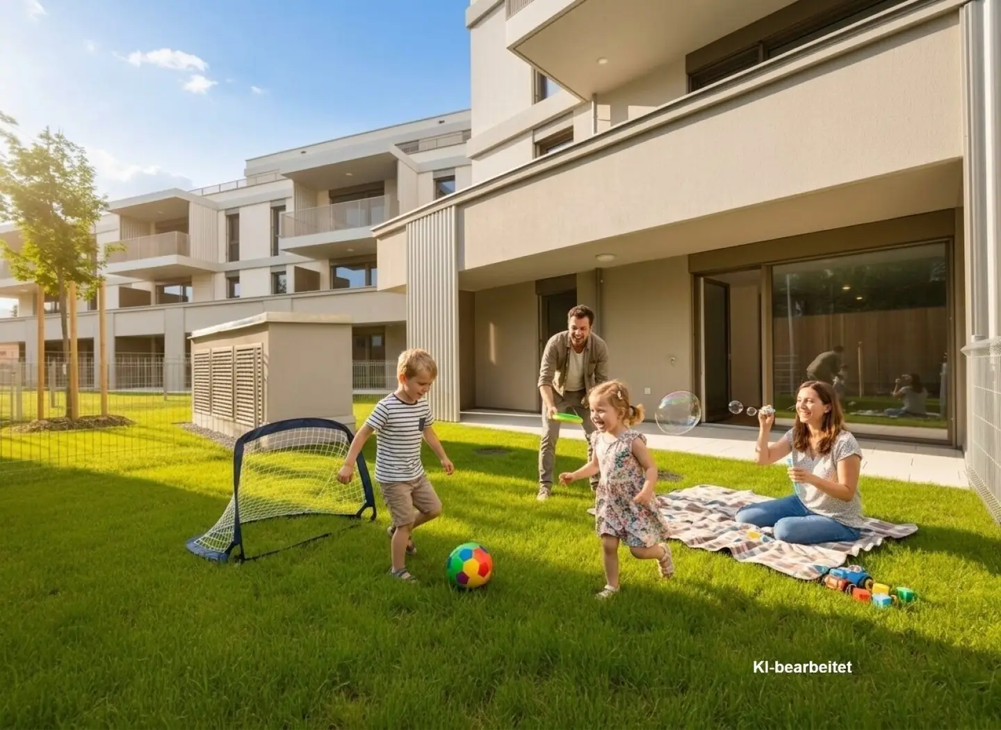 Wohnung im Erdgeschoss mit Terrasse und Garten