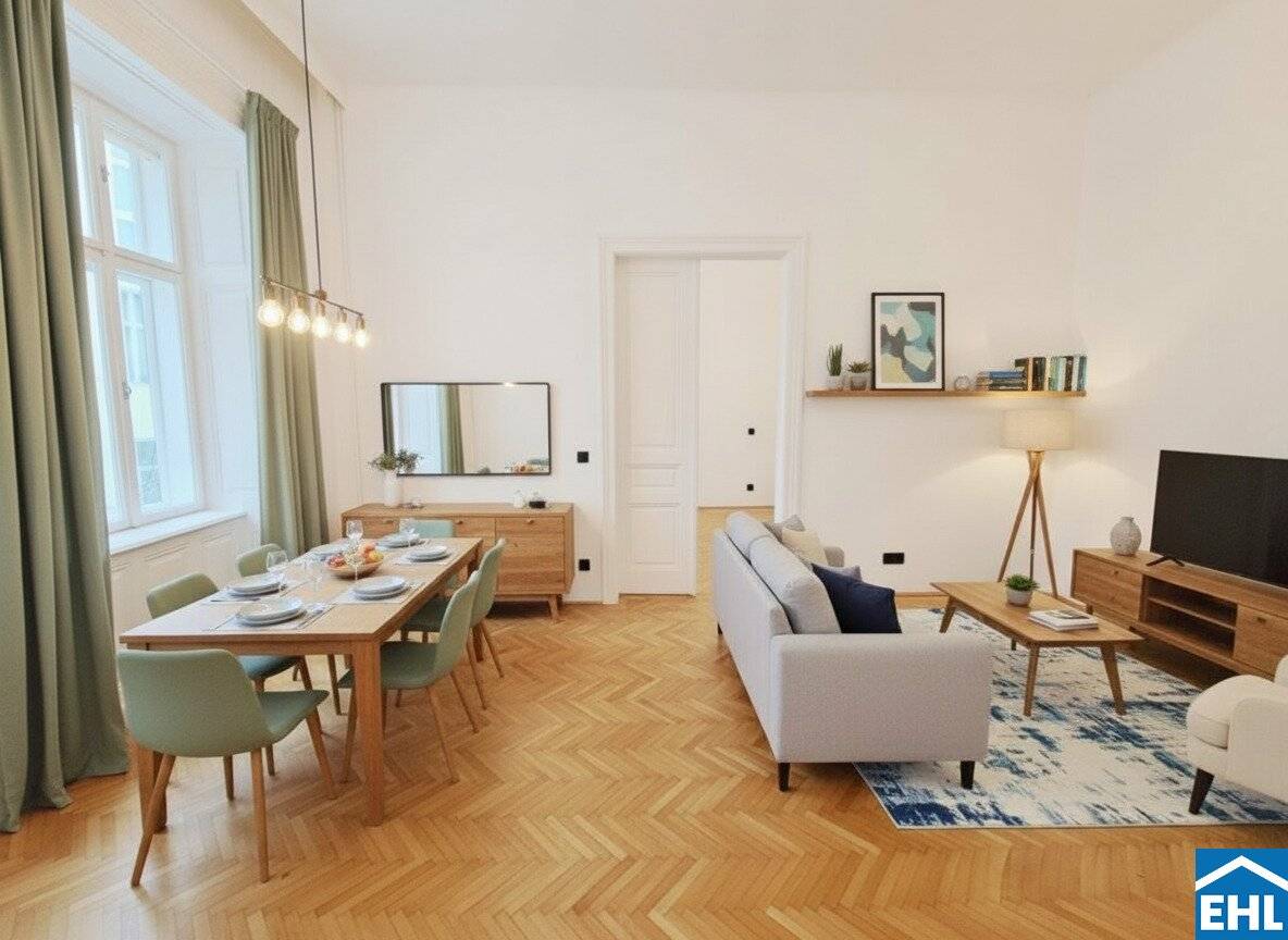 Apartment courtyard facing quiet location