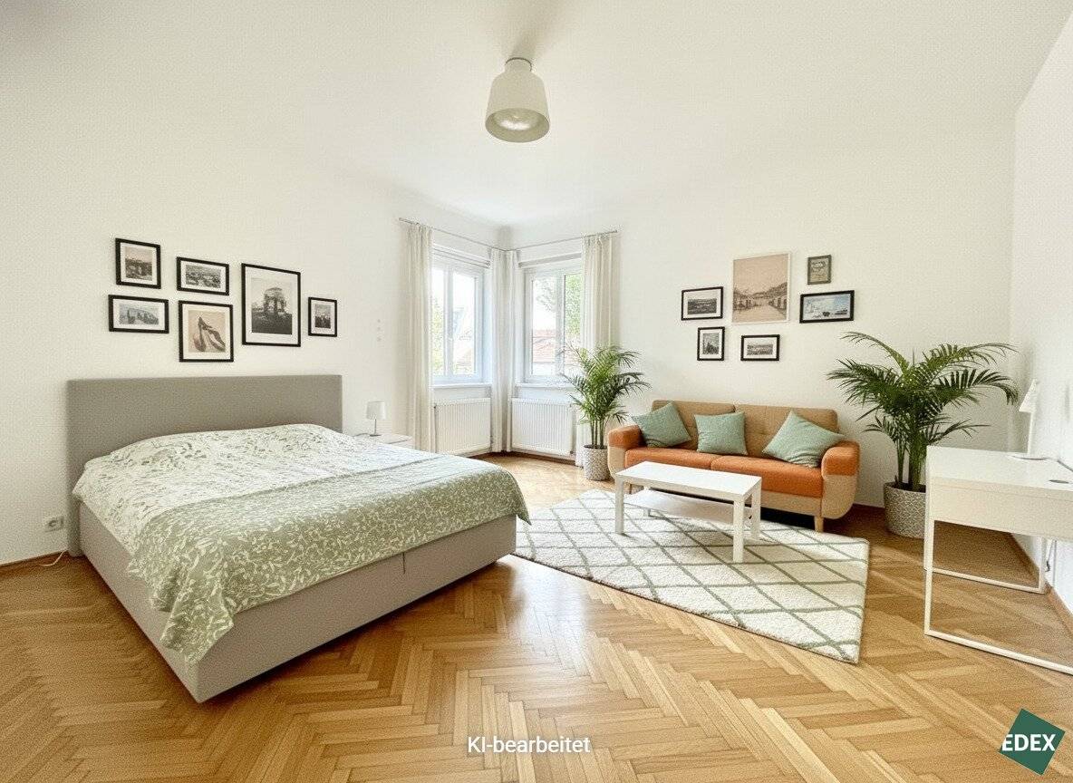 Starter apartment for young people with separate kitchen in green surroundings in Hietzing